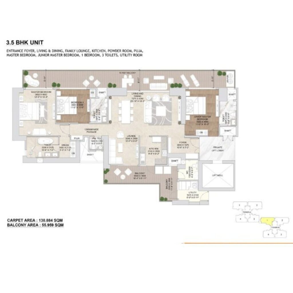 Signature Global Twin Tower DXP, Sector 84, Gurugram Floor Plan