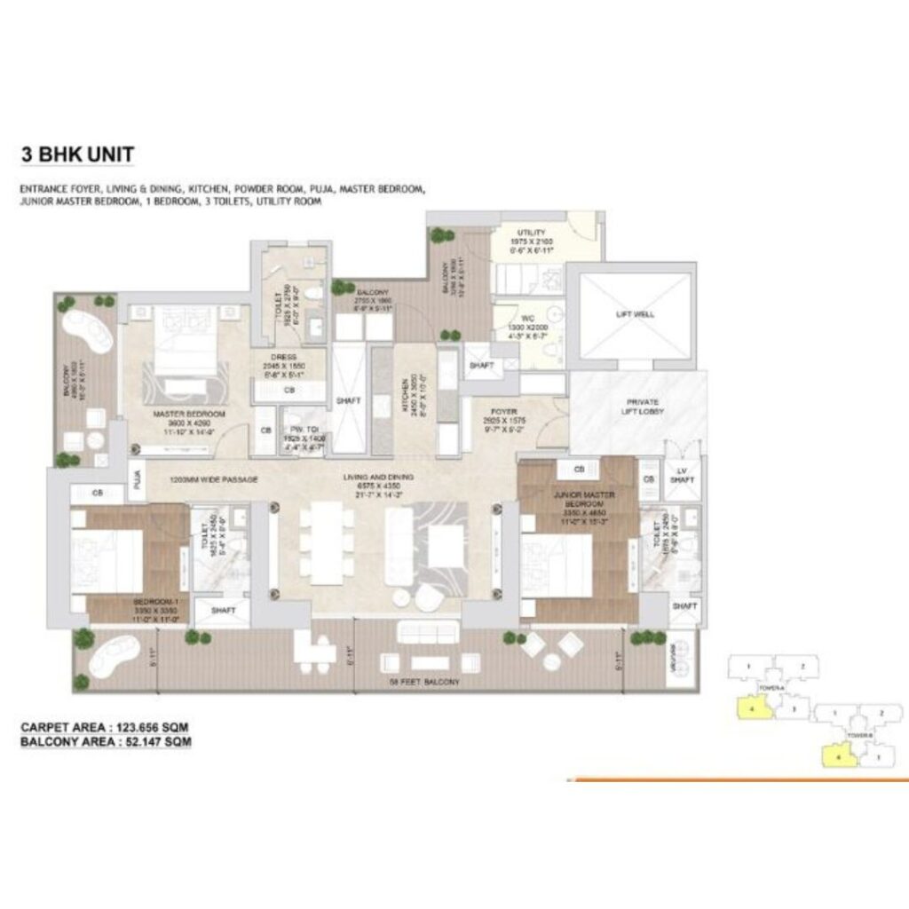 Signature Global Twin Tower DXP, Sector 84, Gurugram Floor Plan